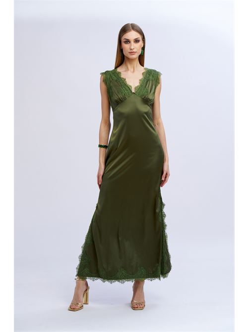 Abito lungo sottoveste c/pizzo NO SECRETS | 251NS047-ALG