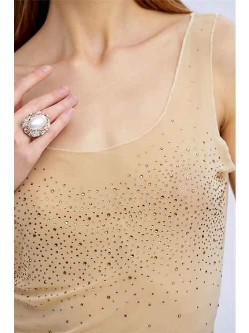 Canotta trasparente strass NO SECRETS | 251NS095-NOC