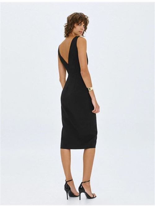 Abito tubino midi c/rouches ACCESS | 63-3020-135-BLA