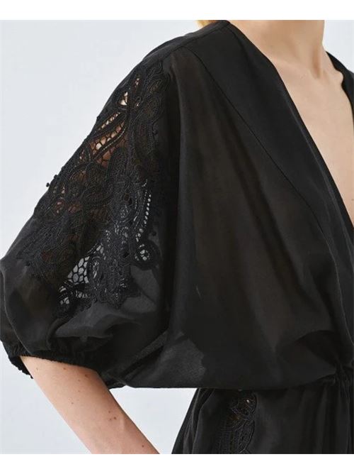 Abito kimono c/pizzo ACCESS | 63-3362-125-BLA