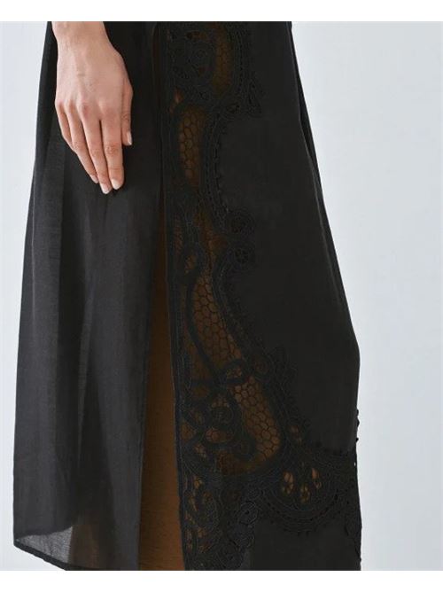 Abito kimono c/pizzo ACCESS | 63-3362-125-BLA