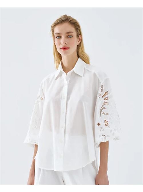 Camicia m/sangallo ACCESS | 63-7039-678-WHI