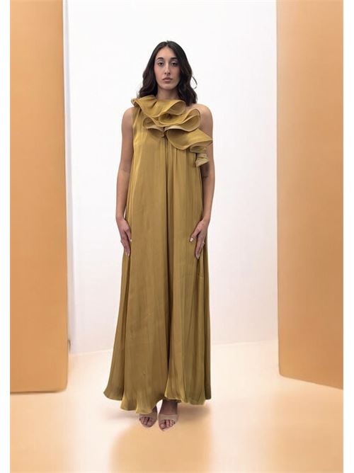 Abito monospalla rouches ACTUALEE | AB4077-GOL