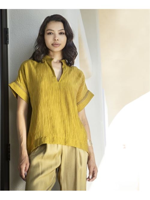 Blusa coreana plissè AGGEL | SS61108KF-TEA