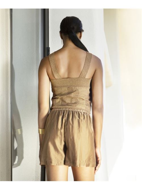 Top americana filo c/piercing AGGEL | SS61122K-BRO