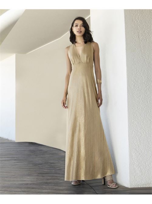 Abito americana plissè AGGEL | SS63162KF-GOLD