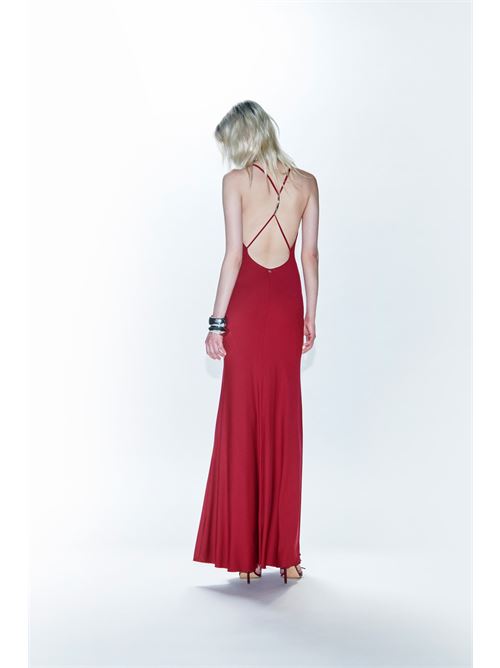 Abito lungo scollo profondo c/incrocio schiena ANIYE BY | 185223-02496
