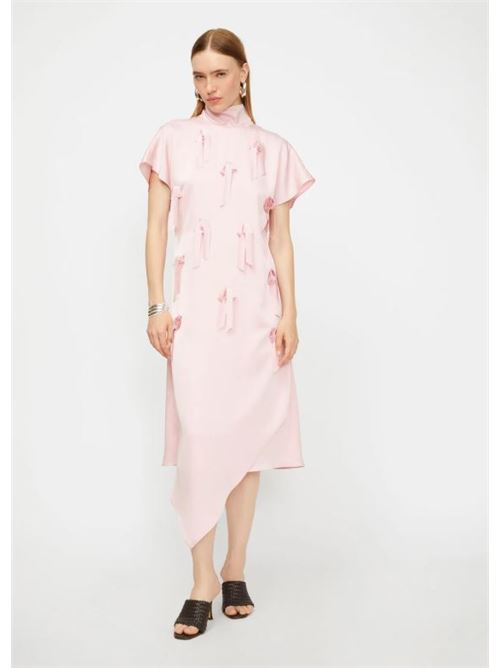 Abito m/c raso c/fiocchi ISABELLE BLANCHE | A105-T009-ART