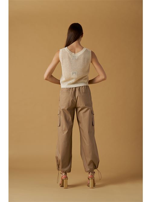 Pantalone cargo cotone c/bottoni oro NO SECRETS | 261NS033-MOC