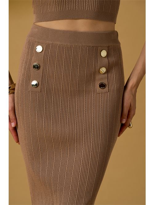 Gonna tubino filo c/bottoni oro NO SECRETS | 261NS055-MOC