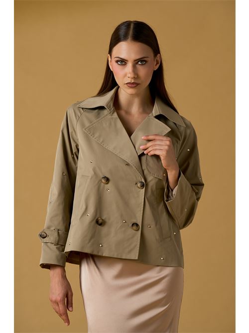 Trench corto c/diamanti NO SECRETS | 261NS220-MOC