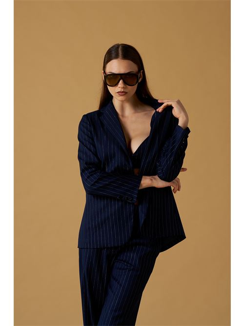Blazer gessato lurex NO SECRETS | 261NS249BASE-BLU