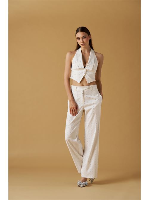 Pantalone gessato diamanti NO SECRETS | 261NS252LUX-COC