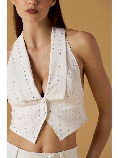 Gilet gessato diamanti NO SECRETS | 261NS253LUX-COC