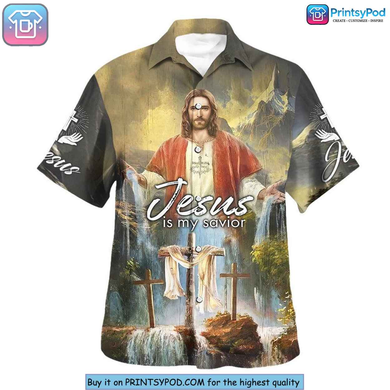 Jesus Christian Shirt, Faith Inspired Hawaiian Religious Statement