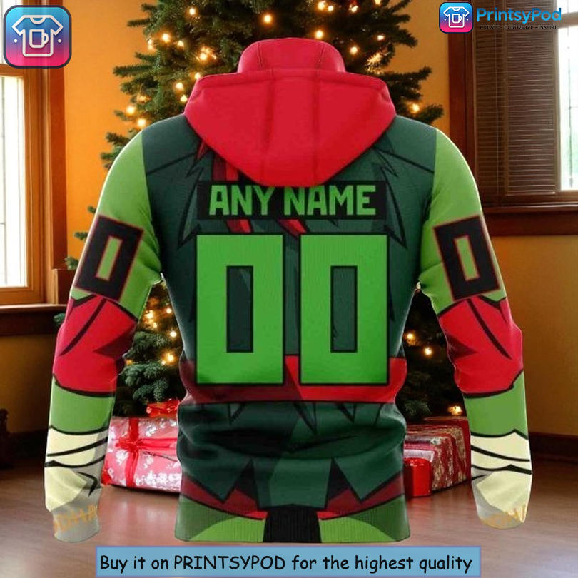 Ninja Turtles Style Anaheim Ducks Hoodie All Over Print With Custom Name Design Ninja Turtles Style Anaheim Ducks Hoodie All Over Print With Custom Name Design - 1