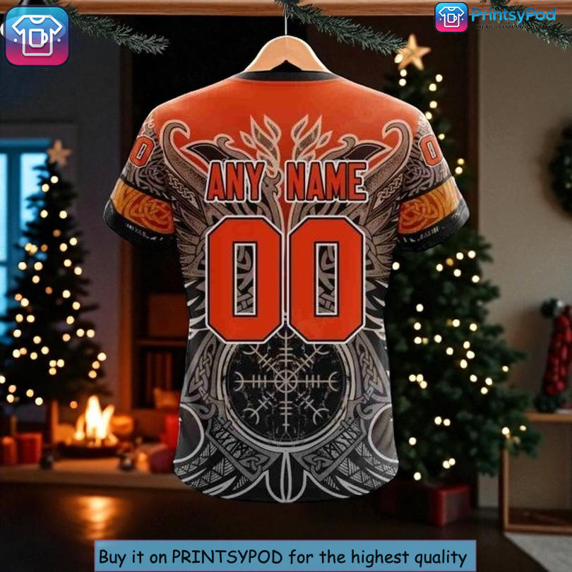 Unique Anaheim Ducks All Over Print Hoodie For Fan Featuring Custom Viking Design Unique Anaheim Ducks All Over Print Hoodie For Fan Featuring Custom Viking Design - 2