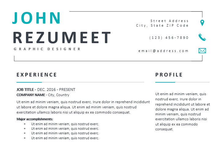 Eiger - Resume Template - Easy Customization