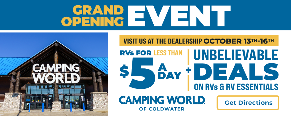 Coldwater Camping World - RV Dealer, Service Center and Gear