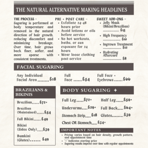 Newspaper style menus %28sugaring   brows%29   1