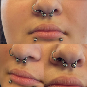 Septum paired labret