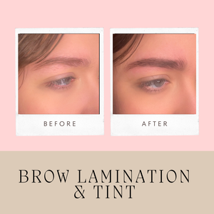 Brow lamination and tint