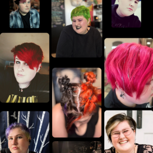 Black modern photo collage instagram post