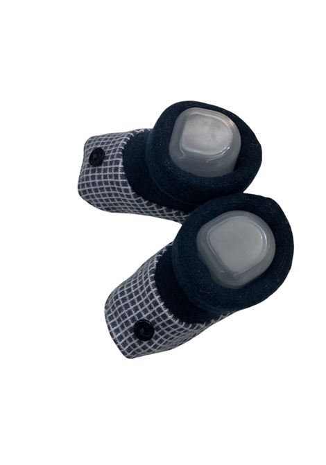Scarpina tessuto caldo baby Barcellino | 6425BIANCOBLU
