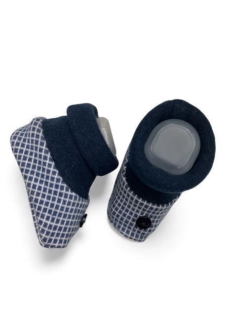 Scarpina tessuto caldo baby Barcellino | 6425BIANCOBLU