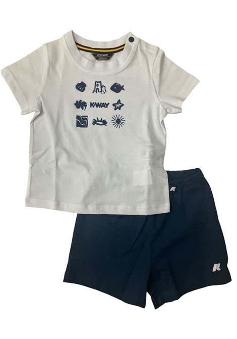 t-shirt e pantaloncino K-way | K2151EWC06