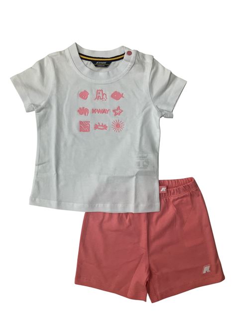 t-shirt e pantaloncino K-way | K2151EWC0U