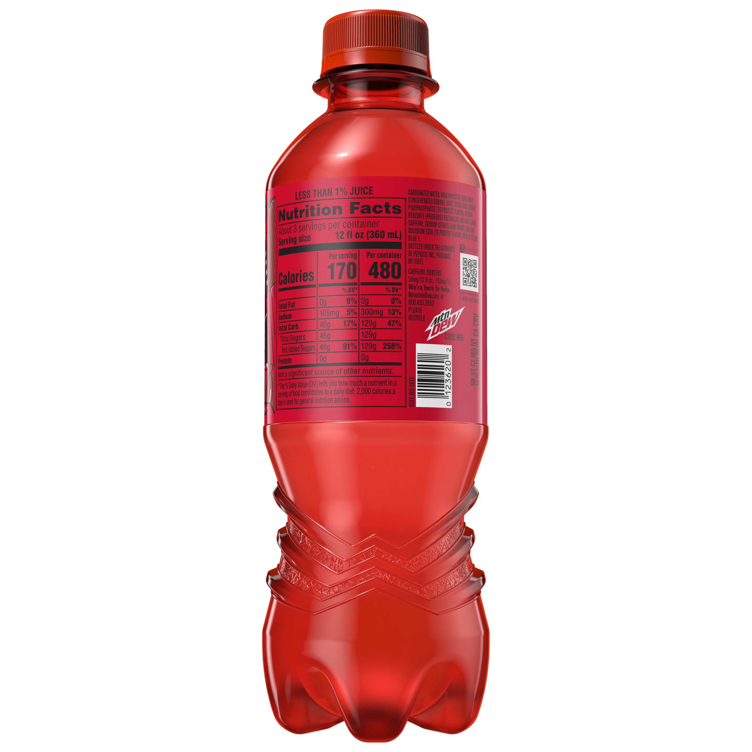 Mountain Dew, Code Red, Dew With A Rush Of Cherry Flavor thumbnail