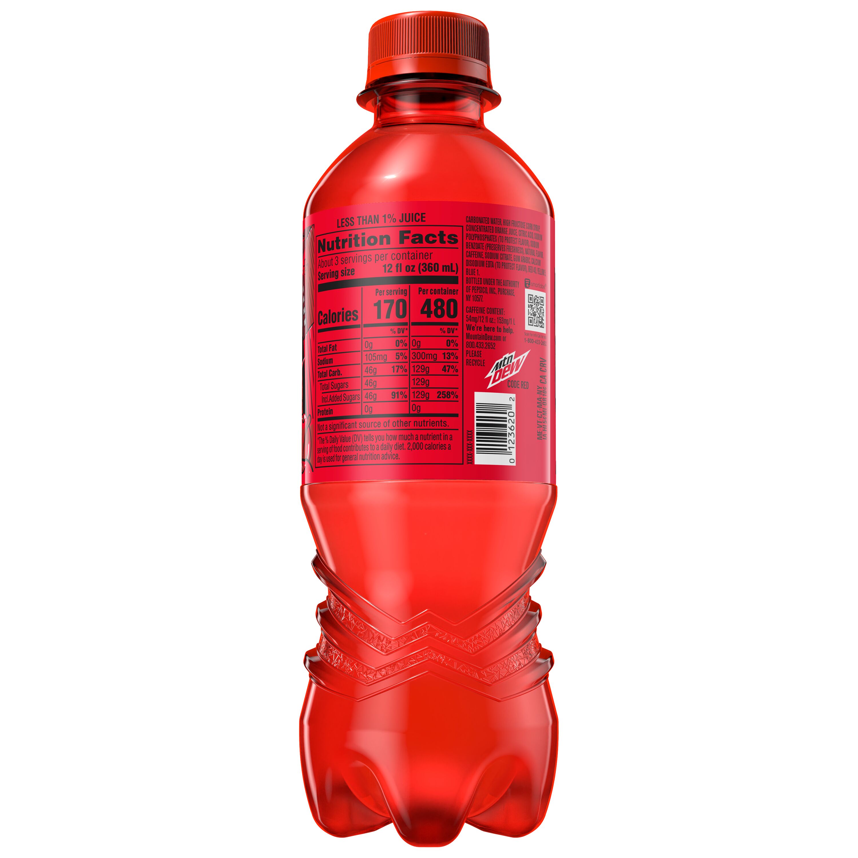 Mountain Dew, Code Red, Dew With A Rush Of Cherry Flavor thumbnail