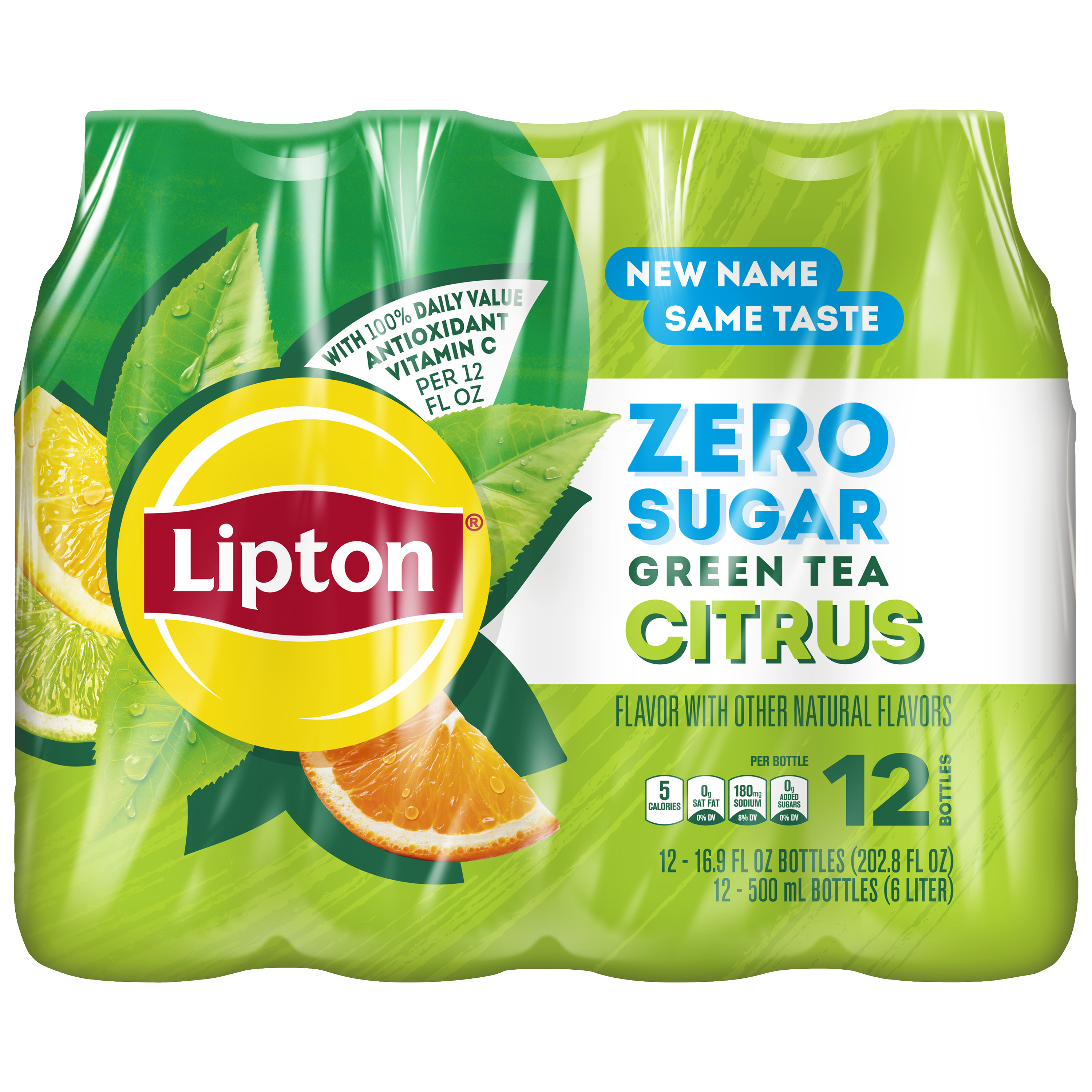 Lipton, Zero Sugar, Citrus Flavor, Green Tea
