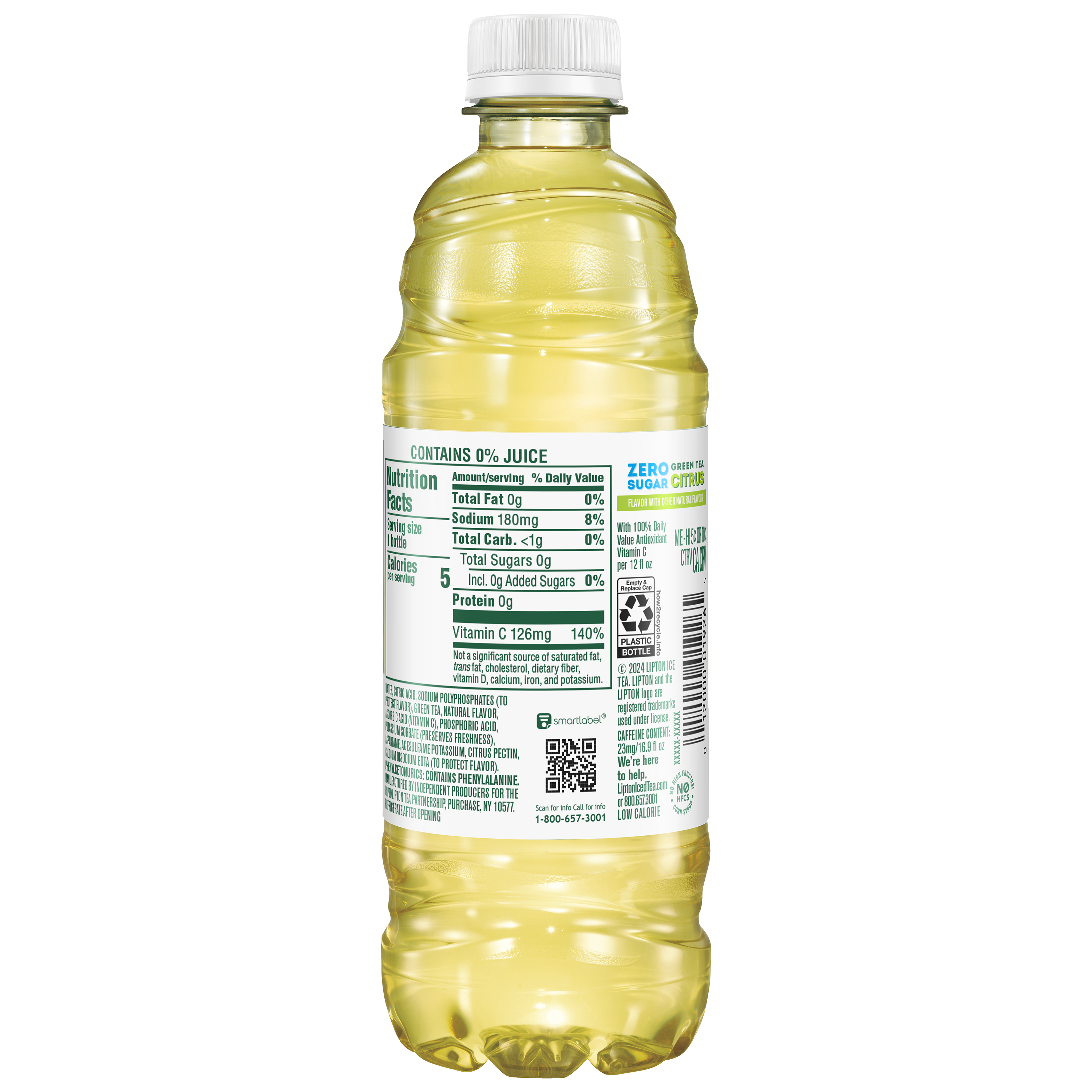 Lipton, Zero Sugar, Citrus Flavor, Green Tea thumbnail