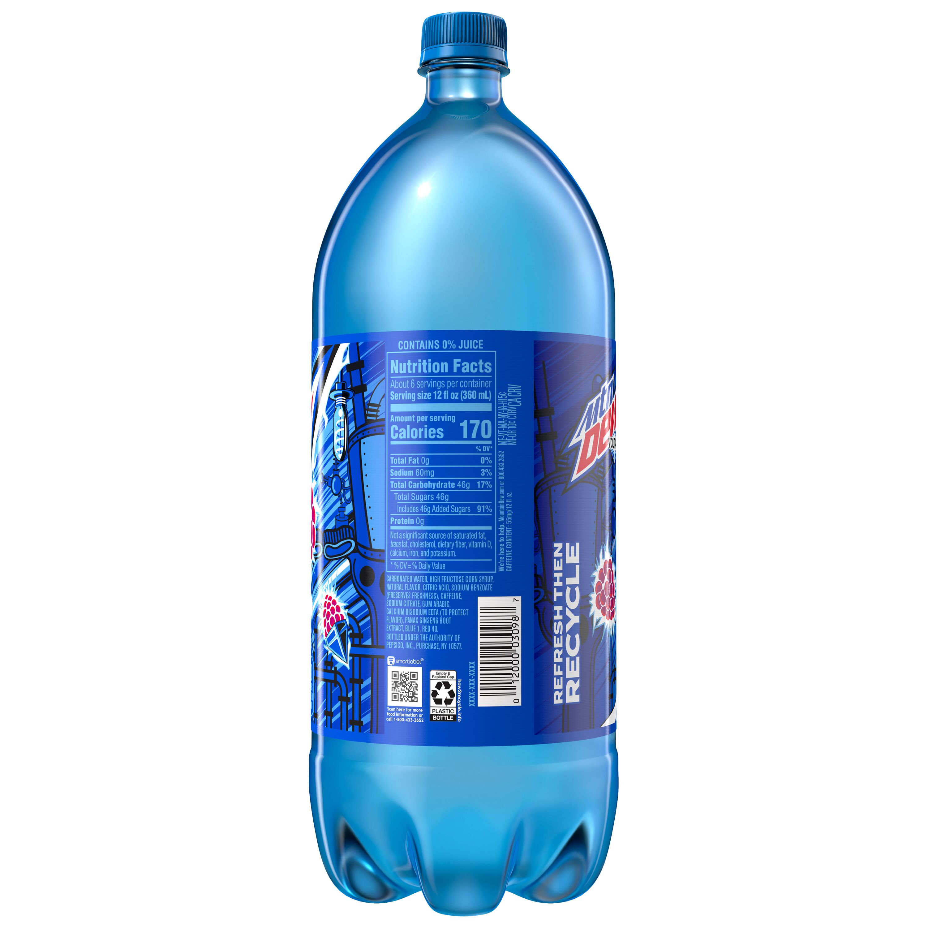 Mountain Dew, Voltage, Dew Charged With Raspberry Citrus Flavor And Ginseng thumbnail
