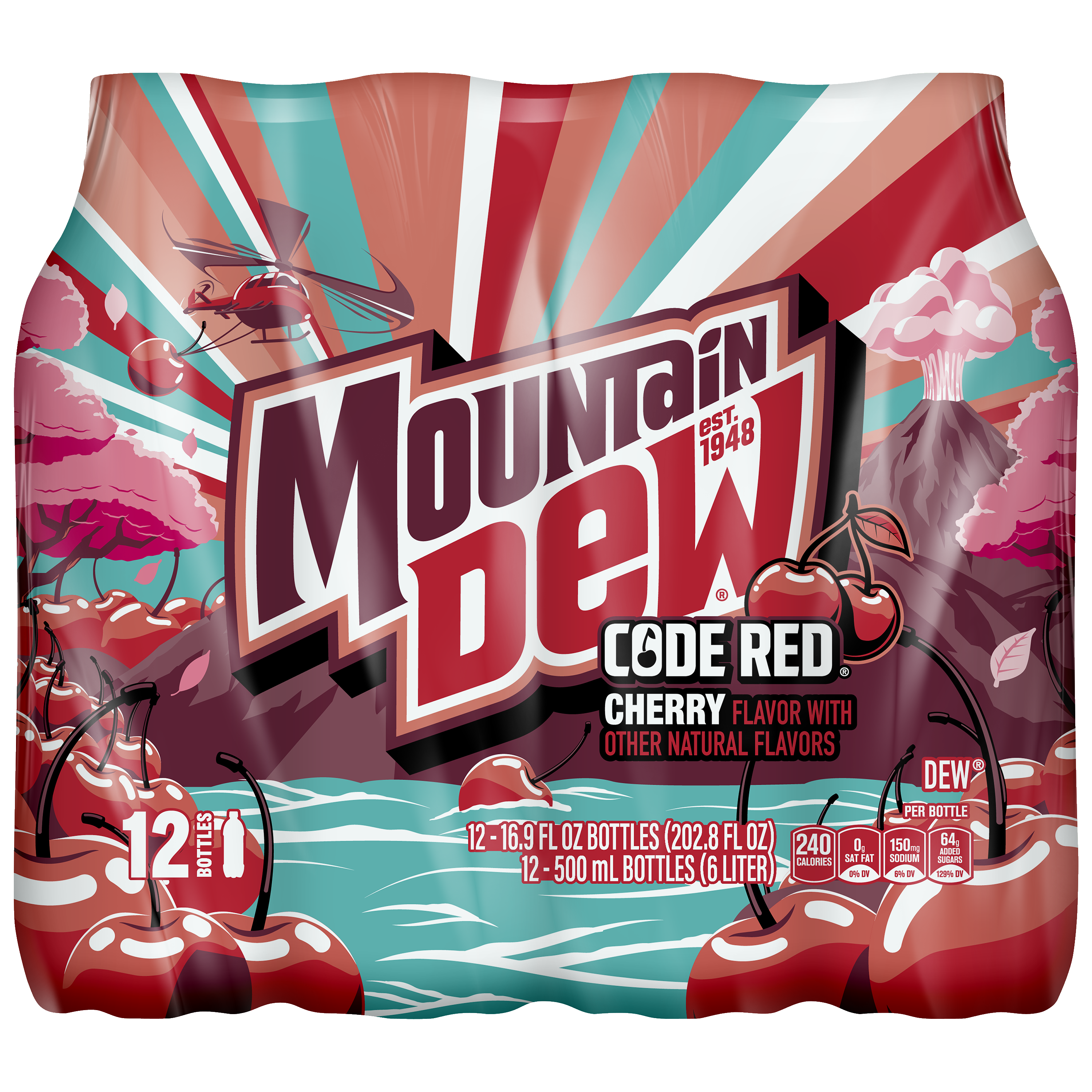 Mountain Dew, Code Red, Cherry Flavor Dew