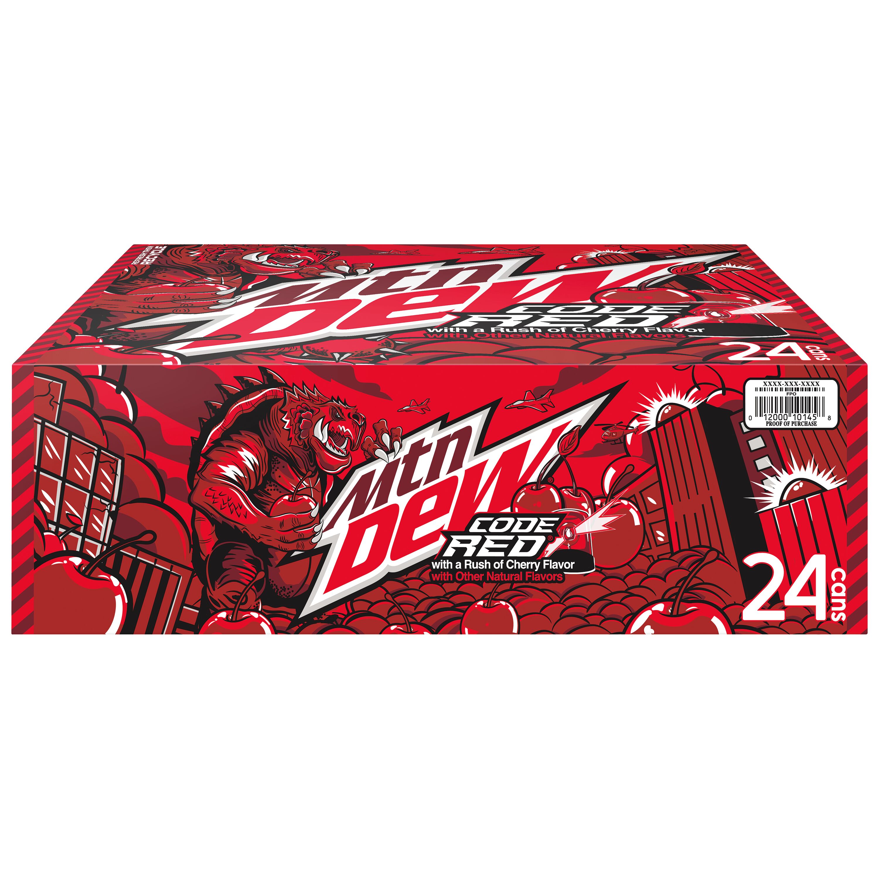 Mountain Dew, Code Red, Dew With A Rush Of Cherry Flavor thumbnail