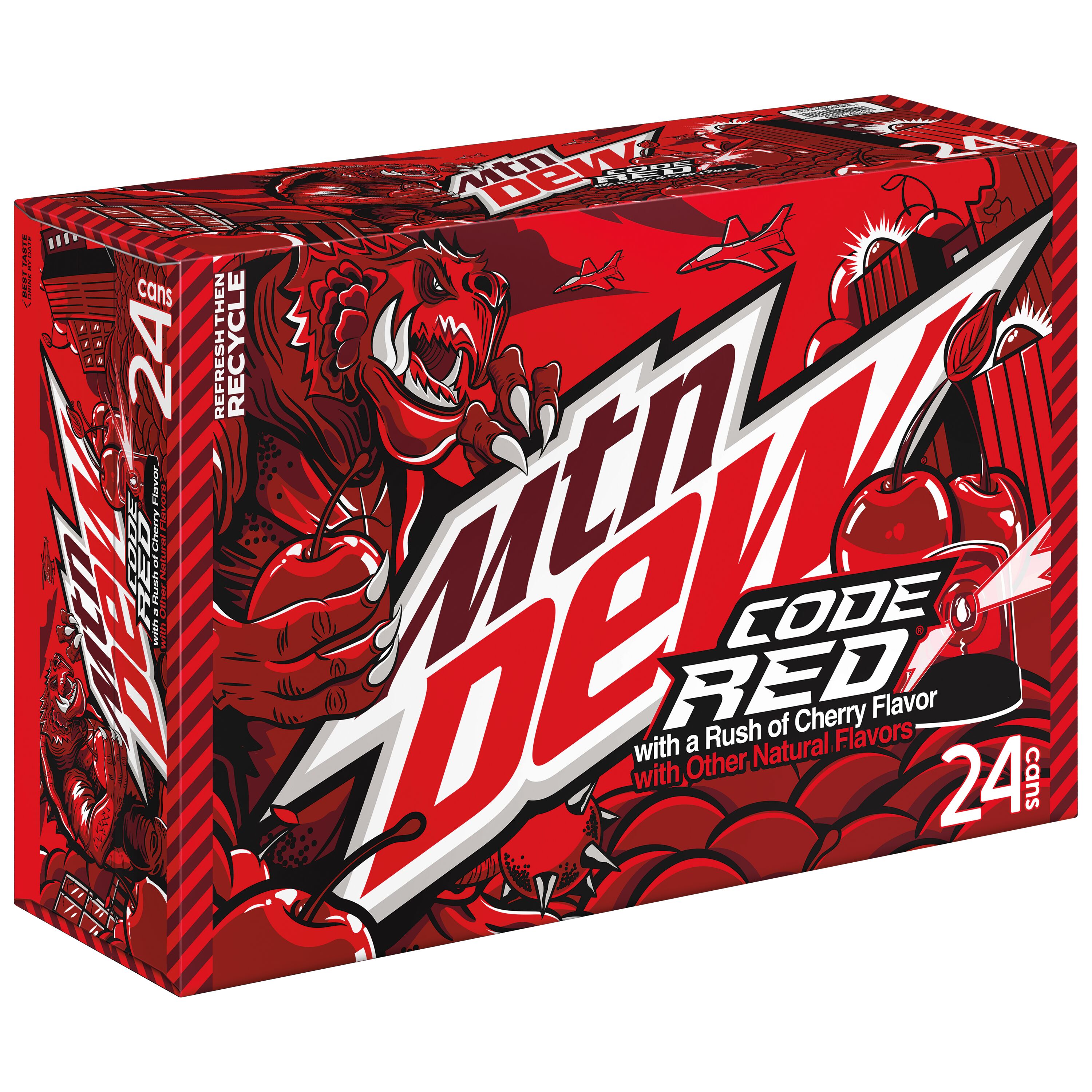 Mountain Dew, Code Red, Dew With A Rush Of Cherry Flavor thumbnail