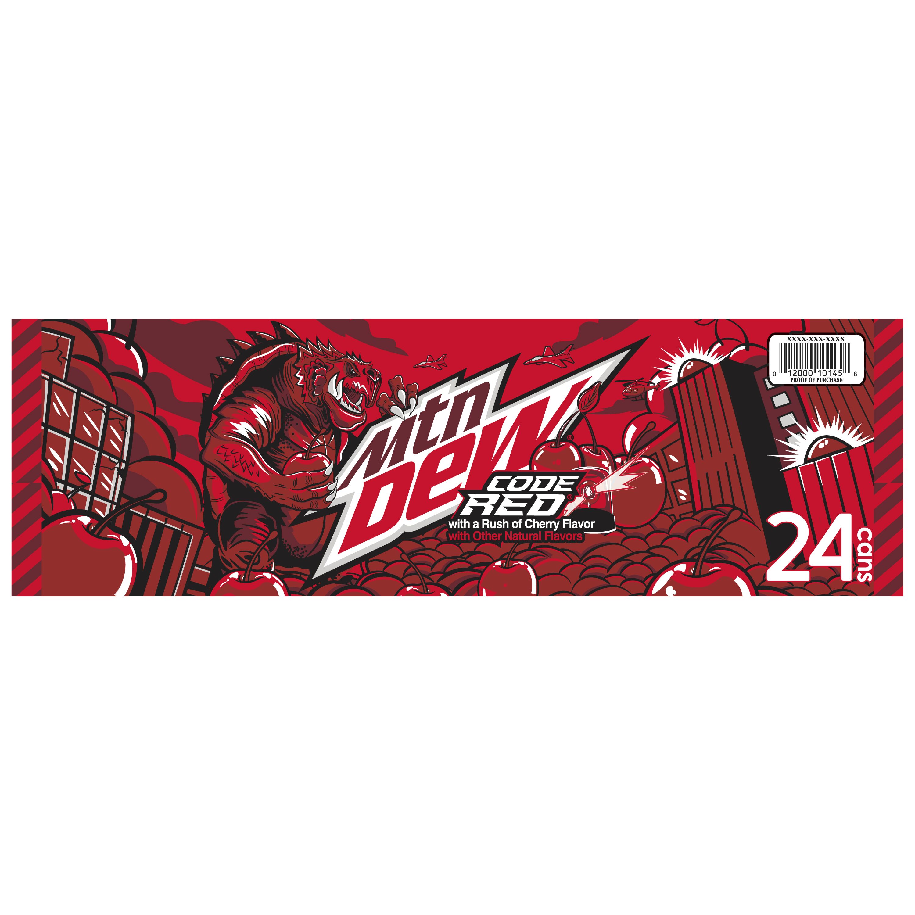 Mountain Dew, Code Red, Dew With A Rush Of Cherry Flavor