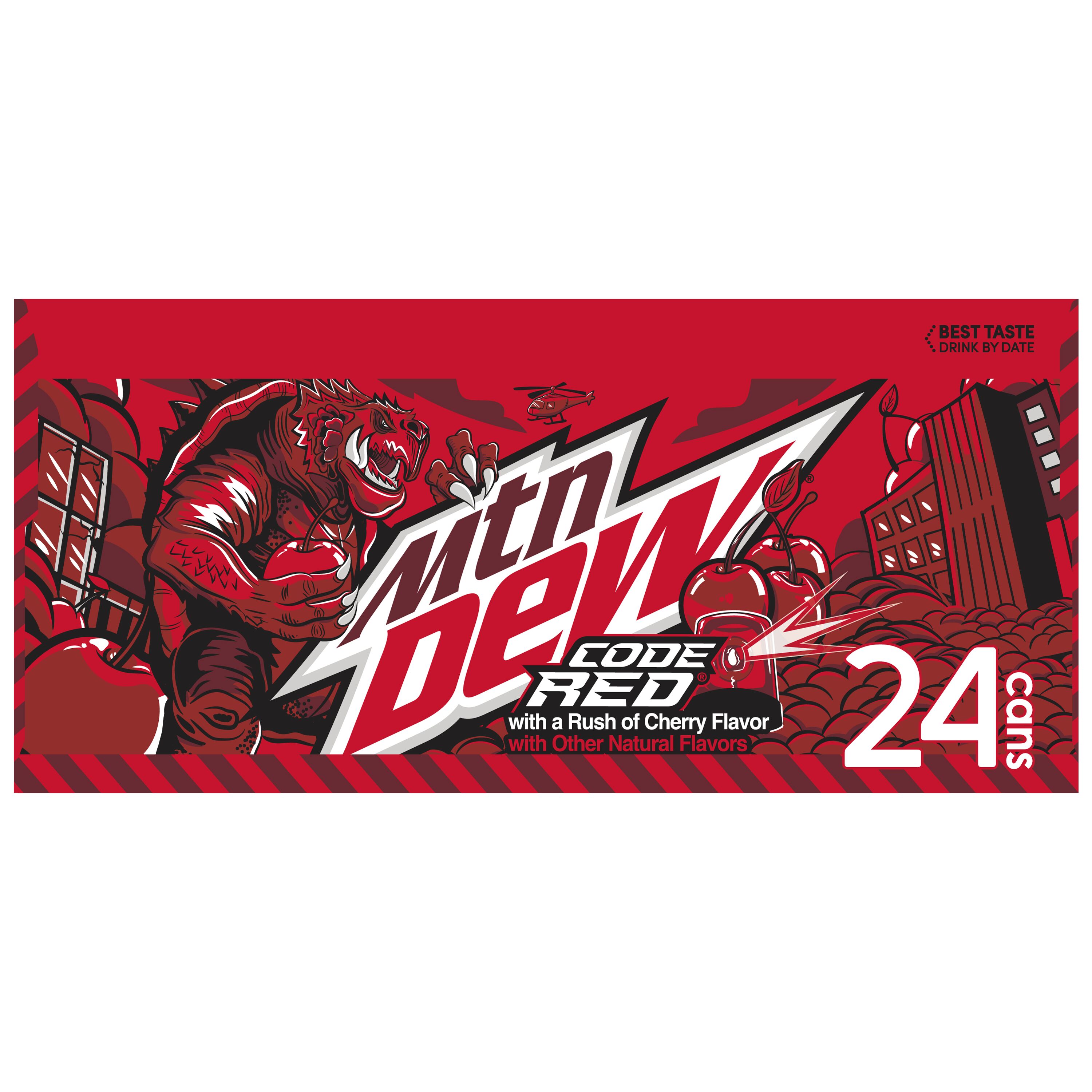 Mountain Dew, Code Red, Dew With A Rush Of Cherry Flavor thumbnail