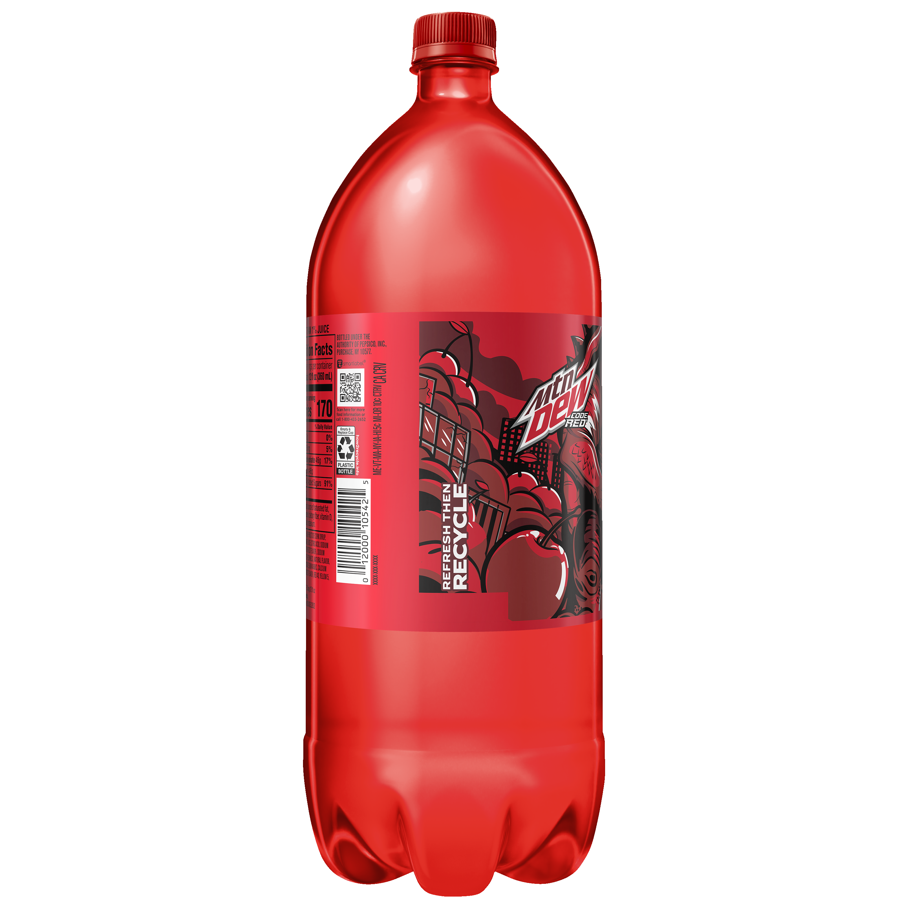 Mountain Dew, Code Red, Dew With A Rush Of Cherry Flavor thumbnail