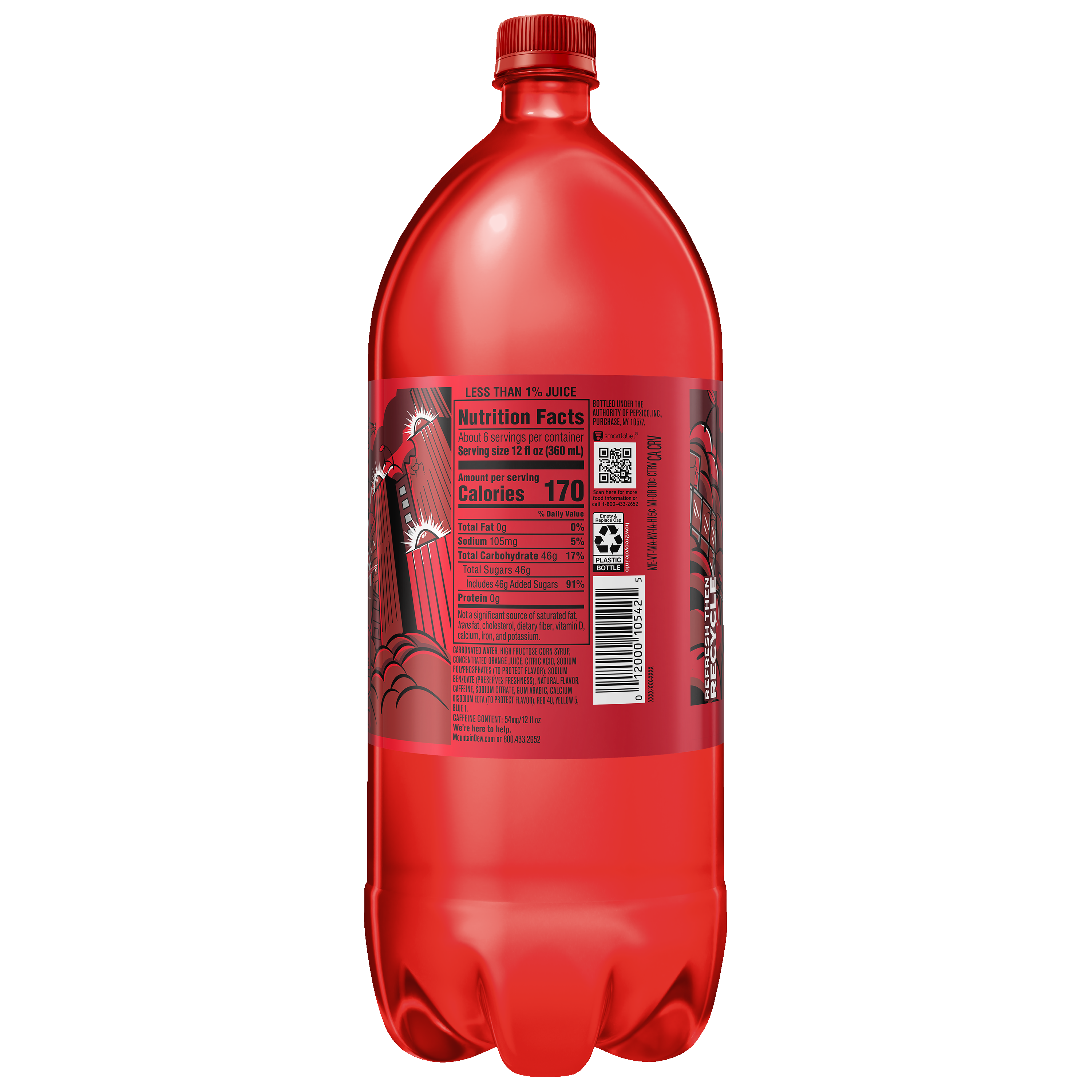 Mountain Dew, Code Red, Dew With A Rush Of Cherry Flavor thumbnail