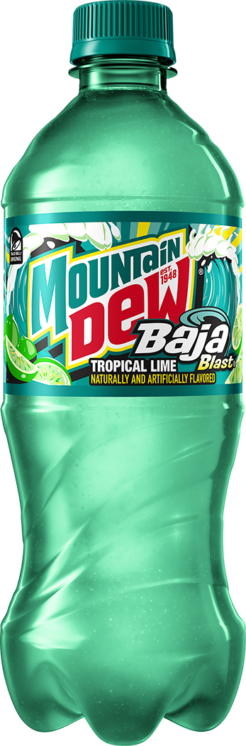 Mountain Dew, Baja Blast, Tropical Lime Naturally And Artificially Flavored Dew thumbnail