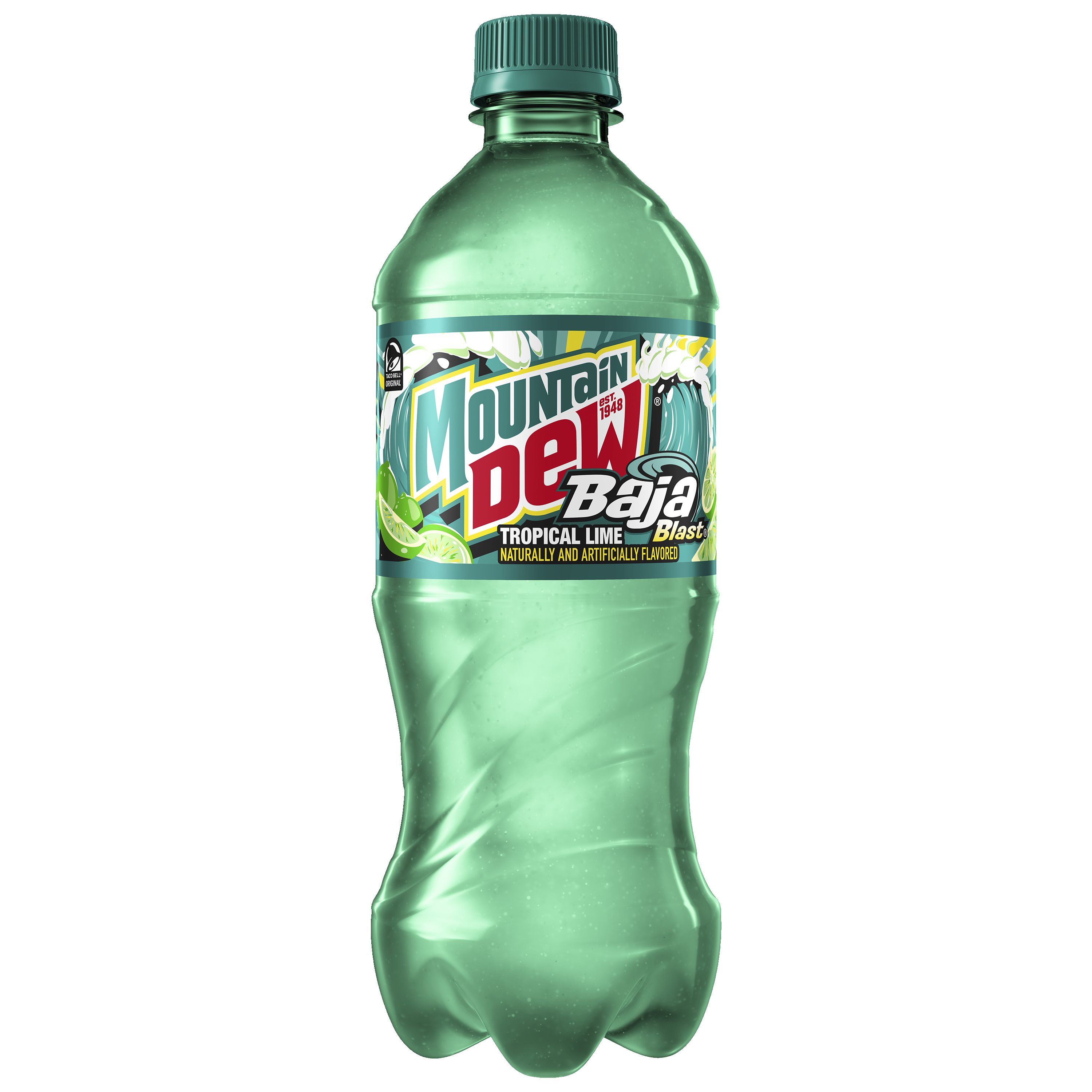Mountain Dew, Baja Blast, Tropical Lime Naturally And Artificially Flavored Dew