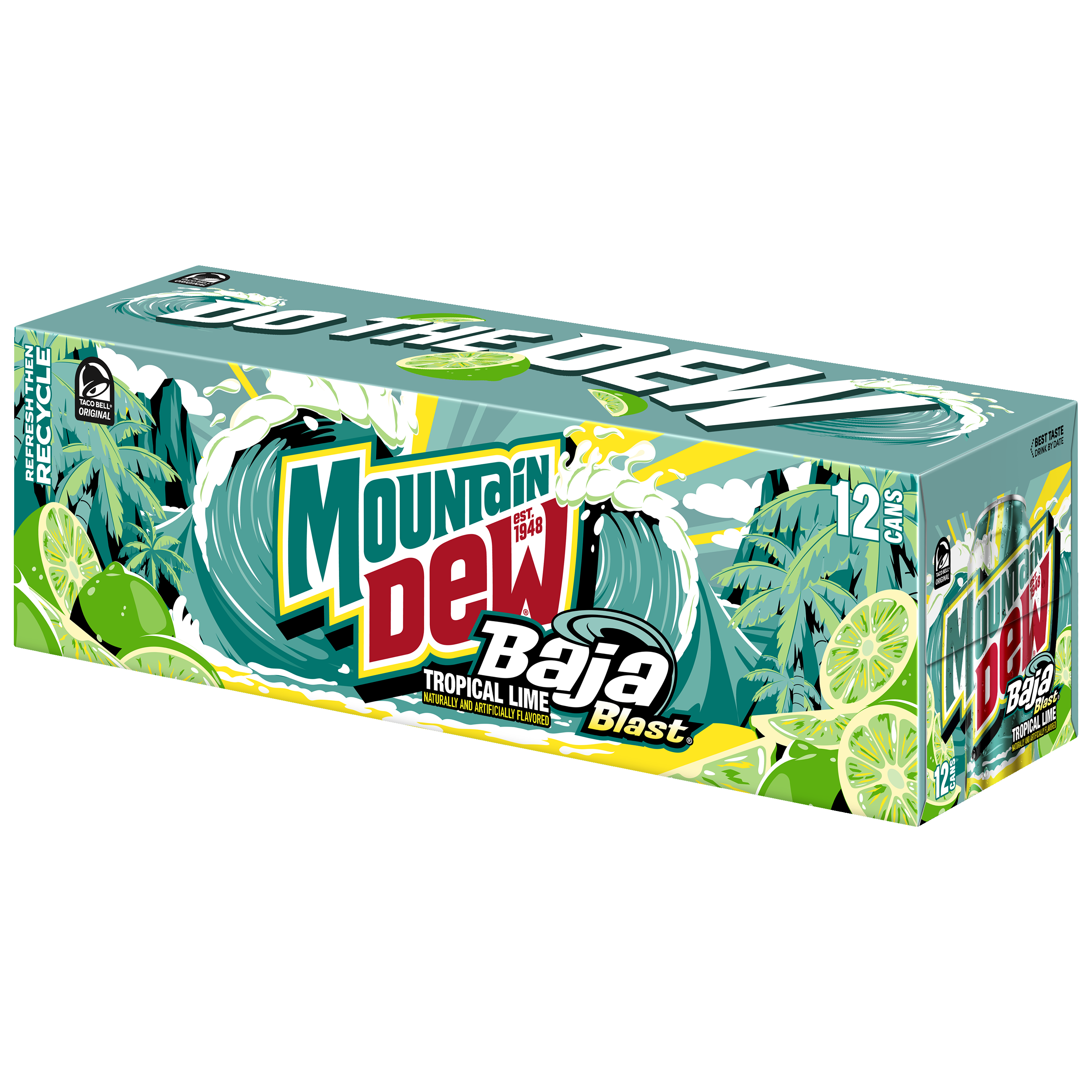 Mountain Dew, Baja Blast, Tropical Lime Naturally And Artificially Flavored Dew thumbnail
