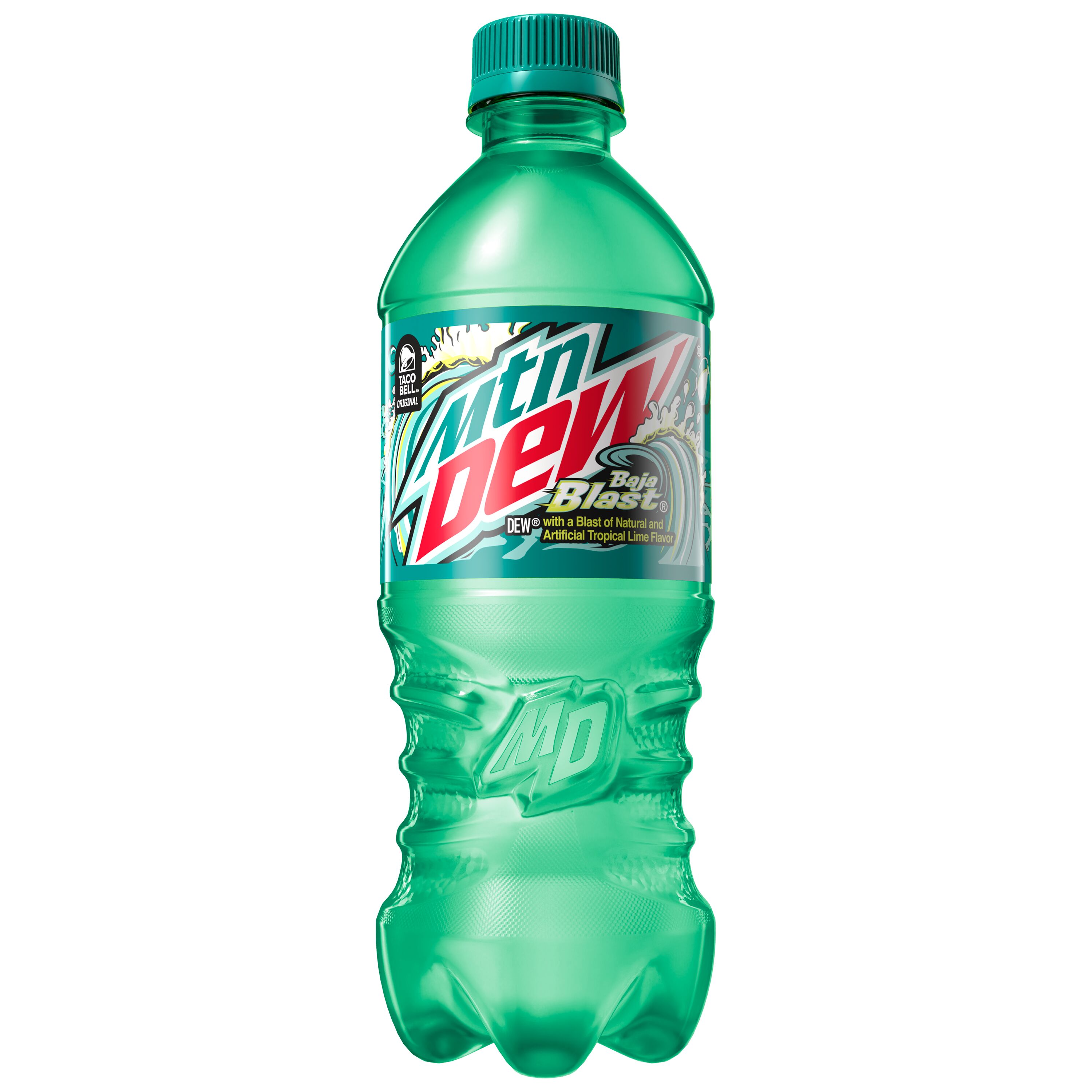 Mountain Dew, Baja Blast, Dew With A Blast Of Natural And Artificial Tropical Lime Flavor