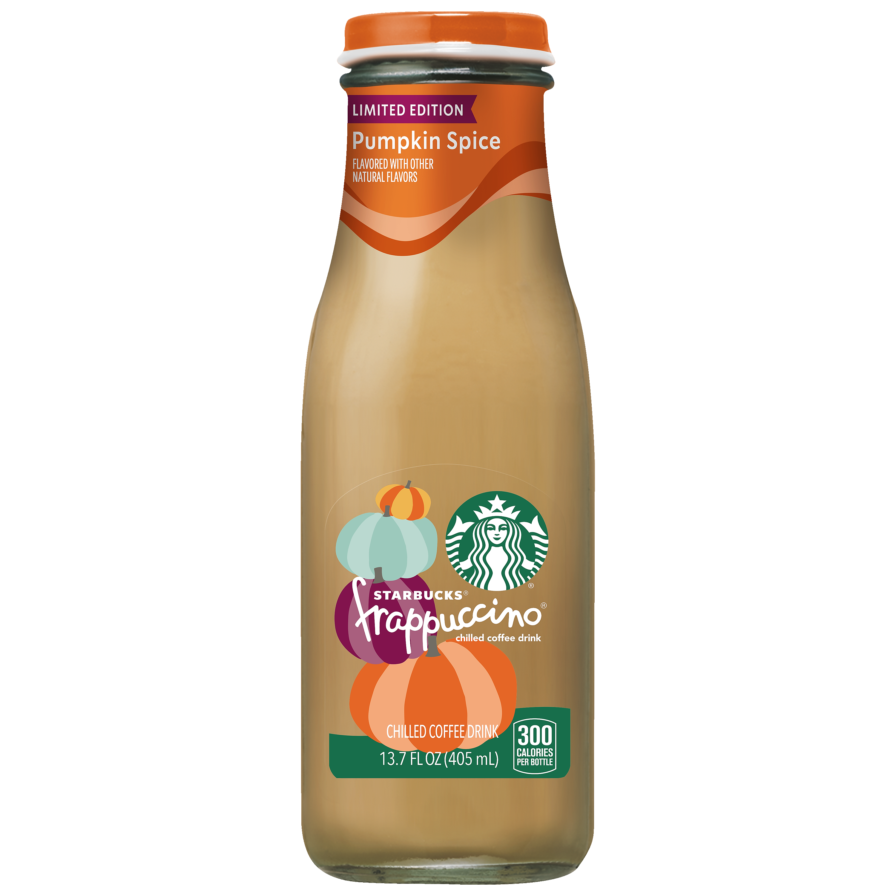 Starbucks, Frappuccino, Pumpkin Spice Flavored, Chilled Coffee Drink thumbnail