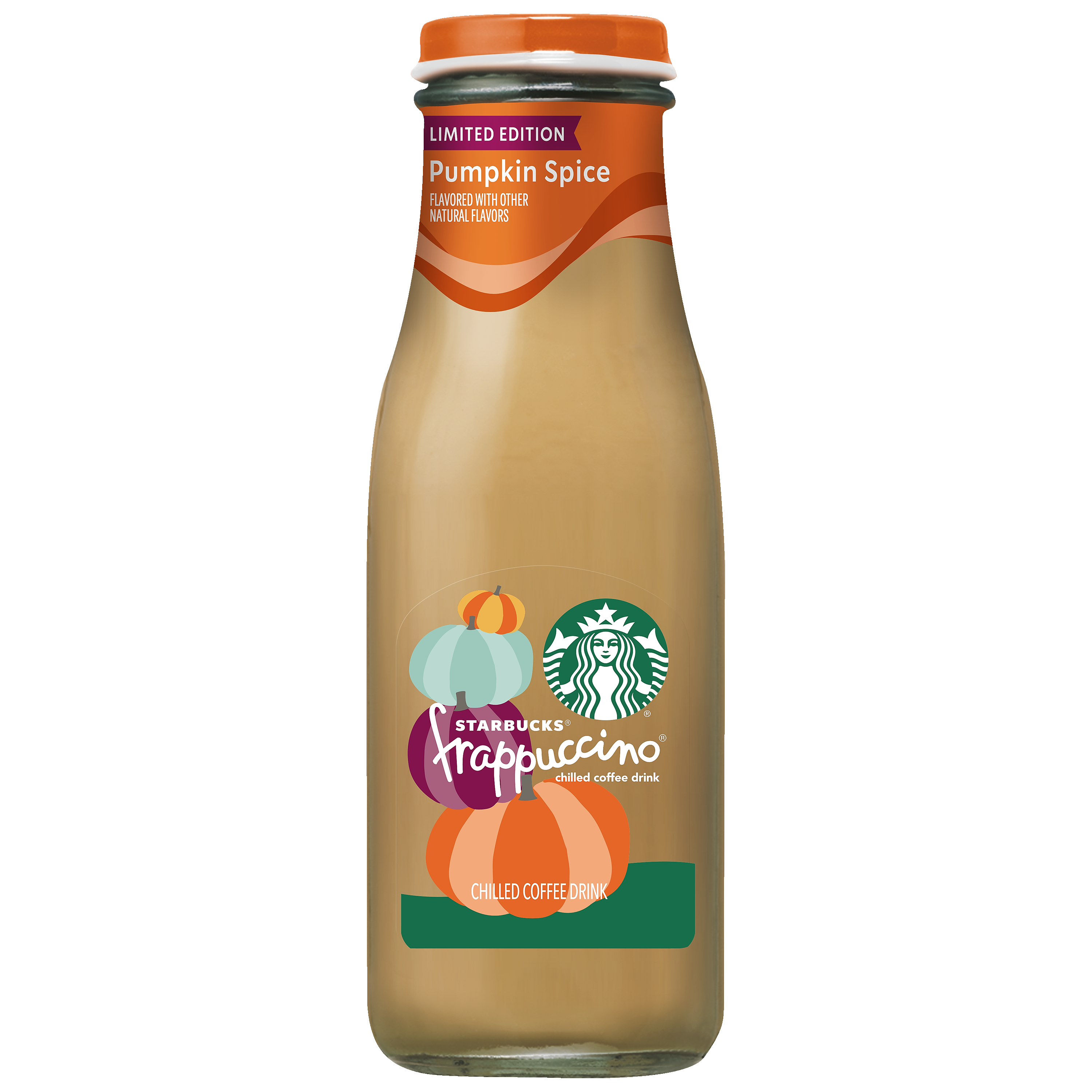Starbucks, Frappuccino, Pumpkin Spice Flavored, Chilled Coffee Drink