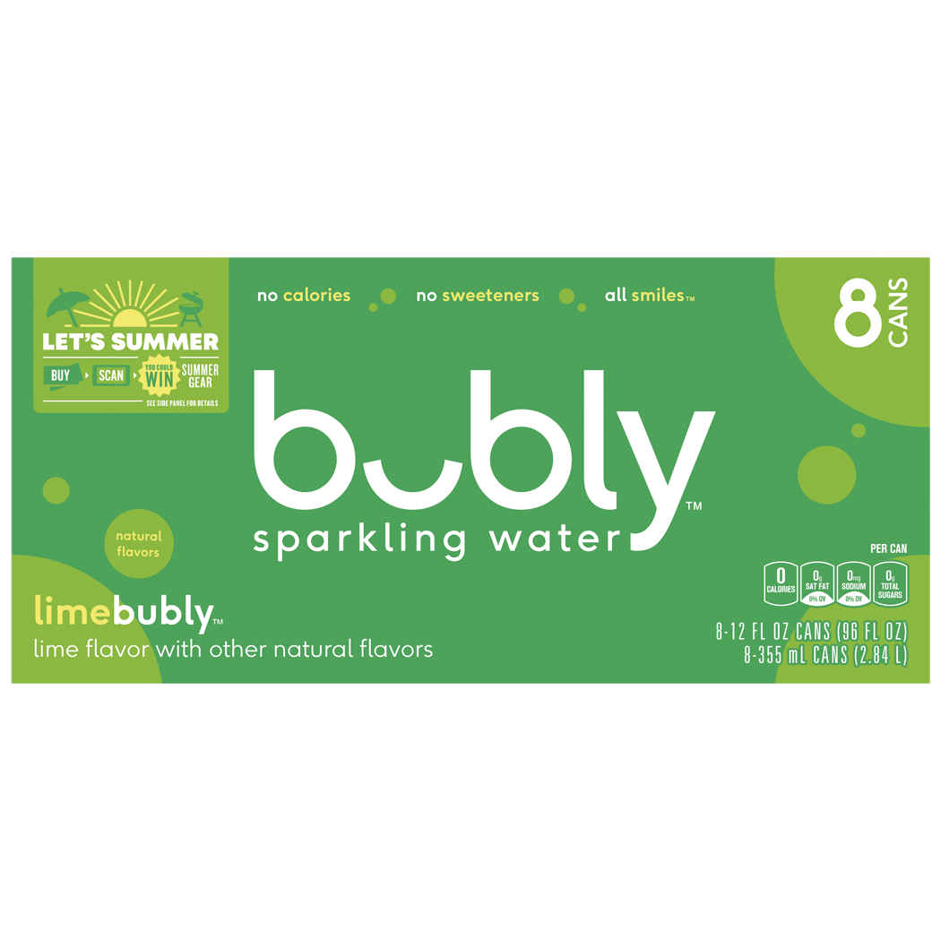 bubly, Lime Flavor, Sparkling Water
